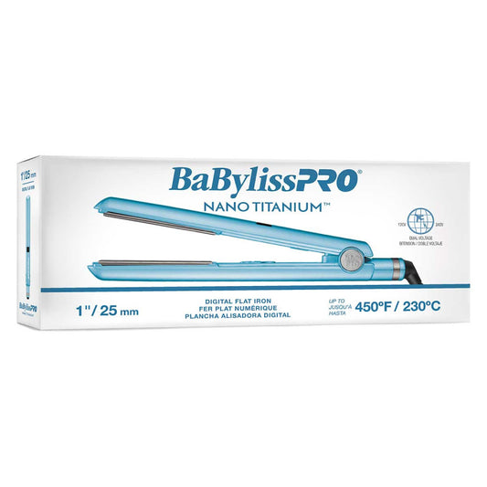 BaBylissPRO Nano Titanium 1”/25mm Digital Flat Iron